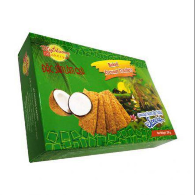 Bánh dừa nướng Mỹ Phương hộp 250g  Đặc Sản Đà Nẵng loại thơm ngon -bán chạy nhất