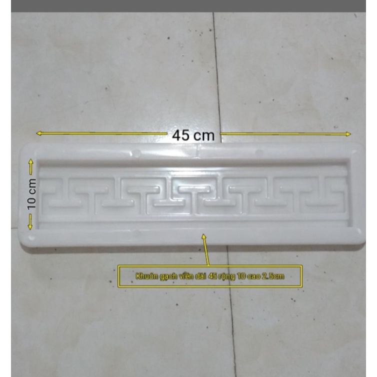 Khuôn bo viền dài 45 rộng 10 cao 2,5cm