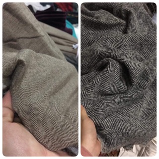 Vải dạ xương cá và vải thô hoạ tiết xương cá