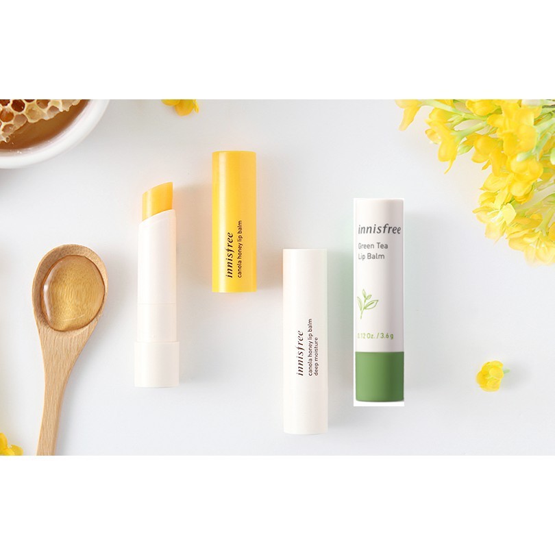 MBC Son dưỡng môi mật ong, trà xanh INF Canola Honey/Green tea Lip Balm
