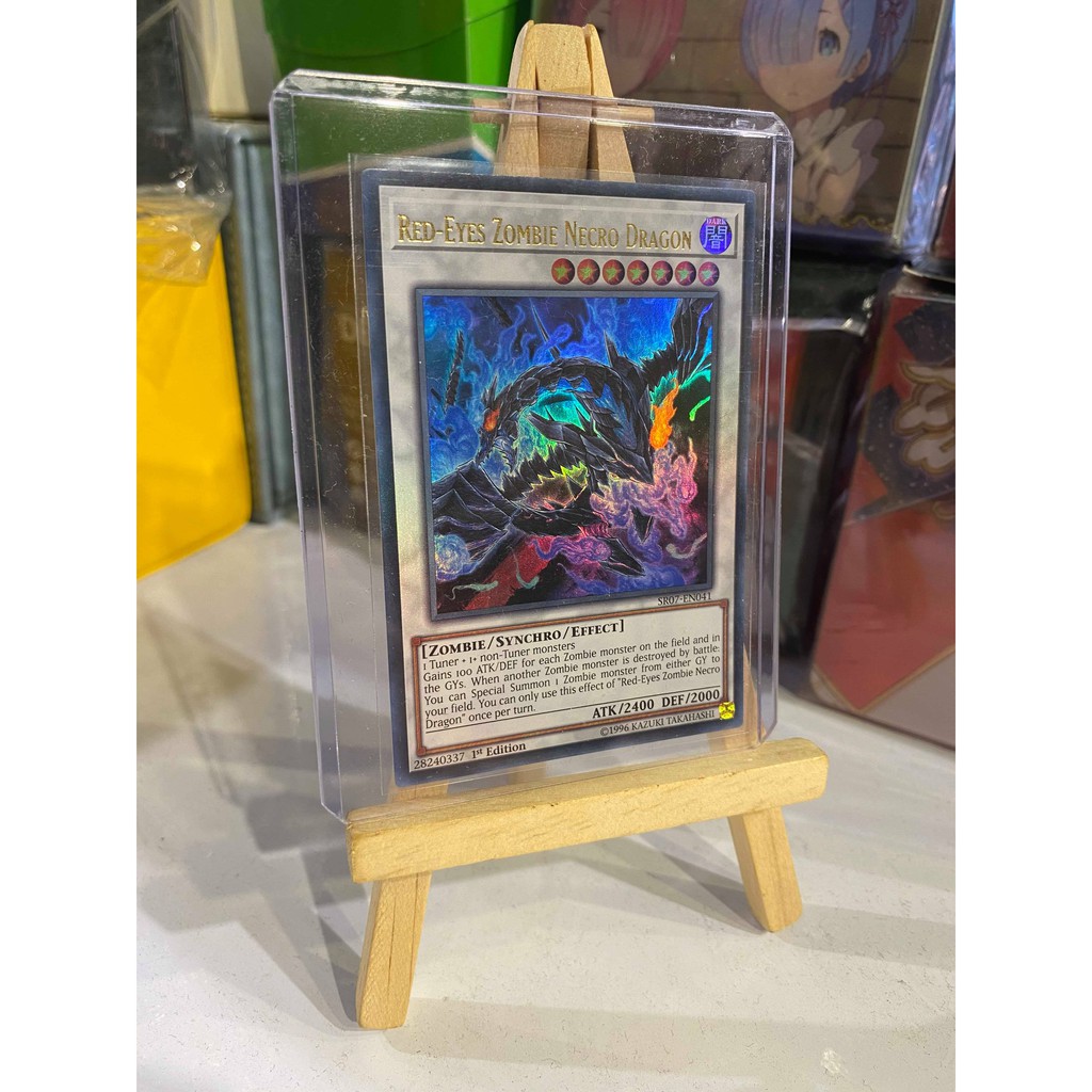 [ Dưa Hấu Yugioh ] Lá bài thẻ bài Red Eyes Zombie Necro Dragon – Ultra Rare - Tặng bọc bài nhựa bảo quản