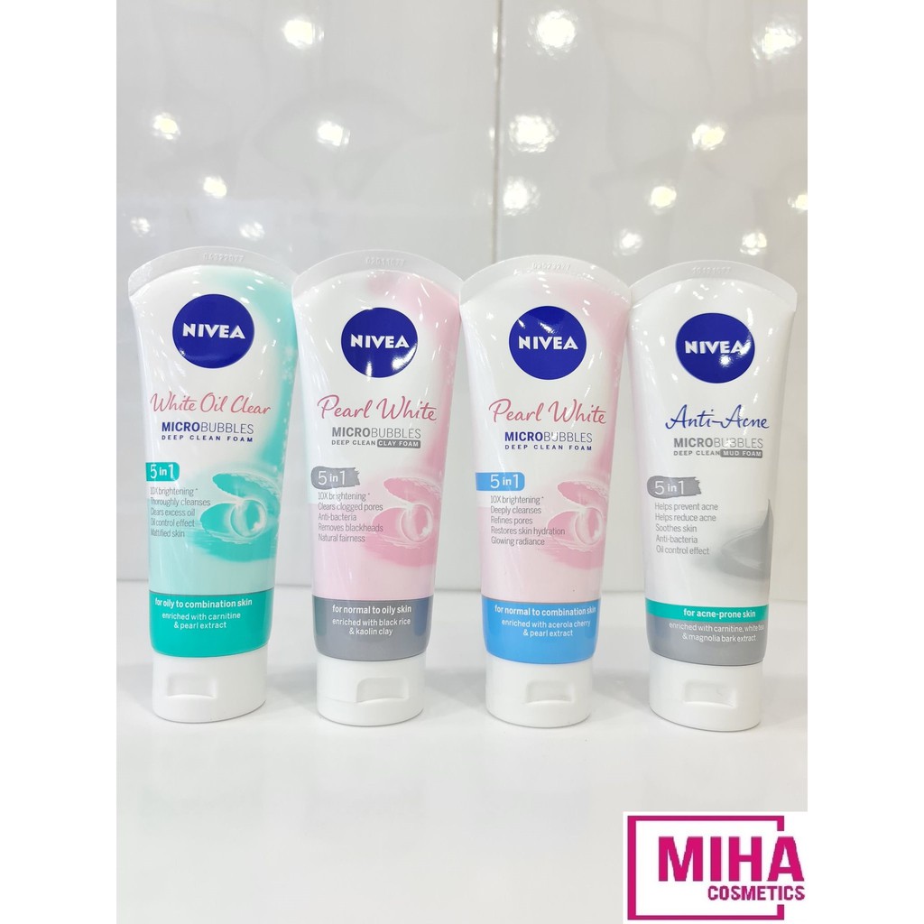 Sữa Rửa Mặt Sáng Da Sạch Nhờn Giảm Mụn NIVEA 100g