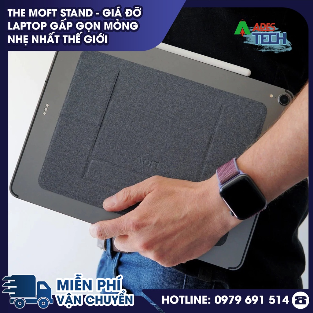 The Moft Stand - Giá Đỡ Laptop Gấp Gọn Mỏng Nhẹ Nhất Thế Giới - Bảo Hành Chính Hãng