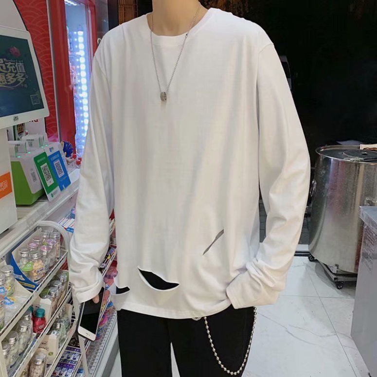 Áo thun DÀI TAY Dhclothes Unisex  Basic Tee phông trơn nam nữ lỡ oversize form rộng sweater ulzzang Hàn Quốc