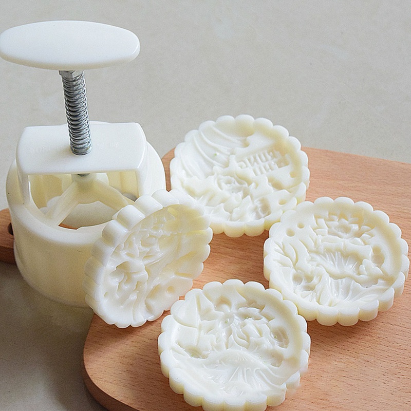 Khuôn Nhựa Làm Bánh Trung Thu Hình Hoa Sen 3d 150g Diy