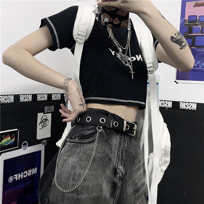 Thắt Lưng 22534 Phối Dây Xích Độc Đáo Dễ Phối Đồ