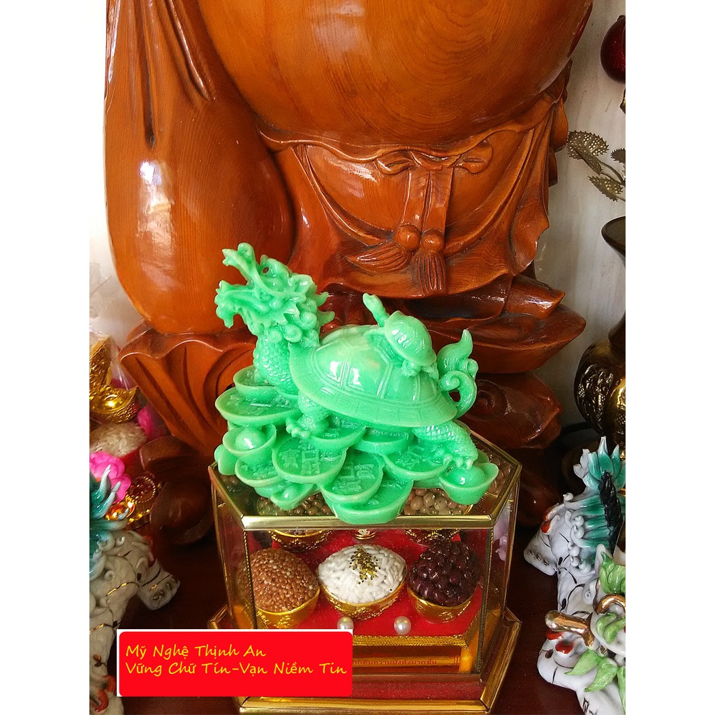 Tượng Long Quy đại phát đá xanh poly LQX01 | BigBuy360 - bigbuy360.vn