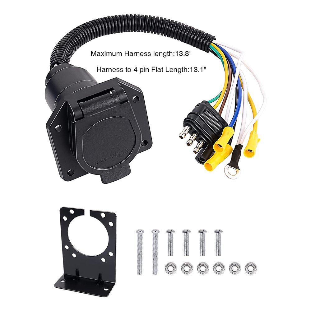 Phụ Kiện Phích Cắm Chuyển Đổi 4 Sang 7 Pin Chuyên Dụng Cho Xe Hơi / Xe Tải Điện