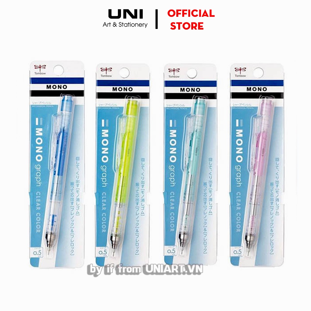 ( Model 2021 ) Bút chì bấm TOMBOW MONO GRAPH CLEAR COLOR 0.3/0.5mm