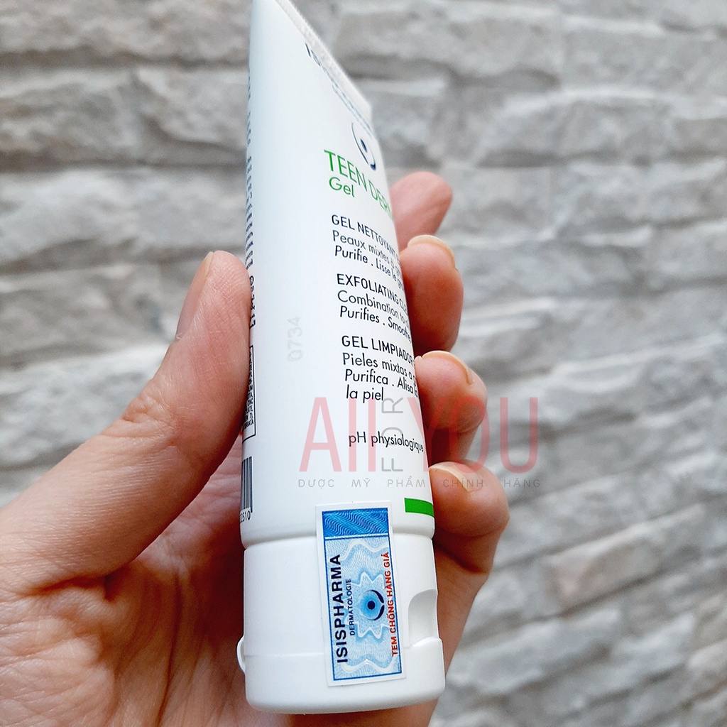 ISIS Pharma Teen Derm Gel 40mL & 150mL - Gel Rửa Mặt Giảm Nhờn Và Ngăn Ngừa Mụn.