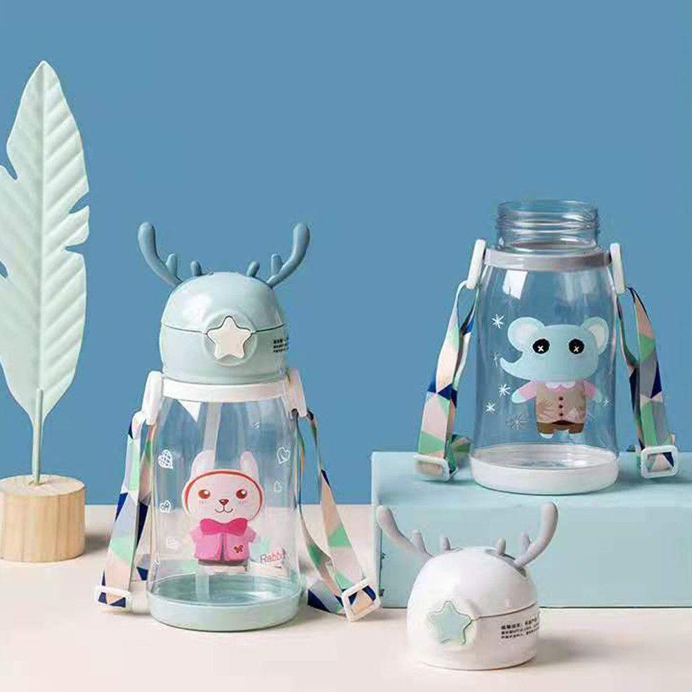 Bình Nước 600ML Họa Tiết Hoạt Hình Dễ Thương
