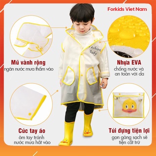 Áo mưa cho bé kiểu dáng Hàn Quốc - Áo mưa trẻ em EVA hàng cao cấp