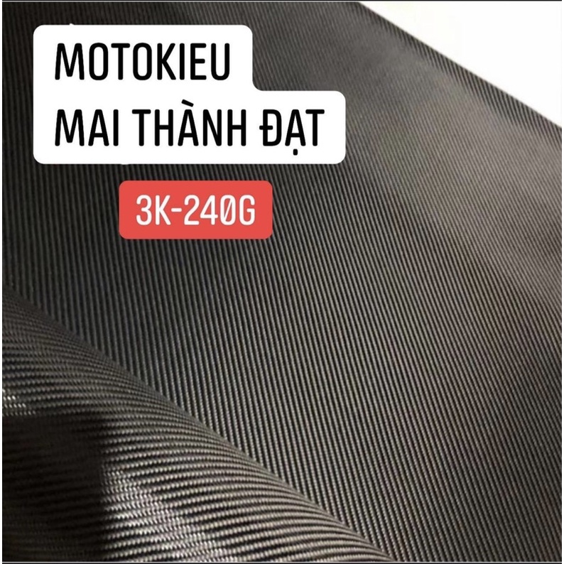 Vải Carbon Fiber Black Twill/Honeycomb 3k240g ( Khổ 100cm x 100cm ) 1m2