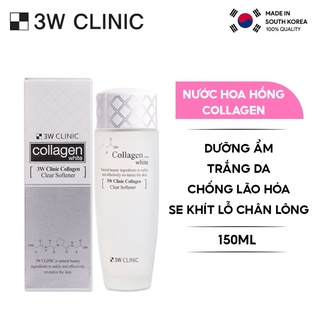 NƯỚC HOA HỒNG DƯỠNG TRẮNG DA COLLAGEN WHITE CLEAR SOFTENER 3W CLINIC 150ML