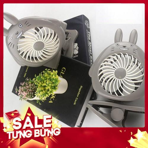 Hot Quạt sạc mini kẹp bàn hình thú 18,5 x 10 x 21,5 cm Loại tốt