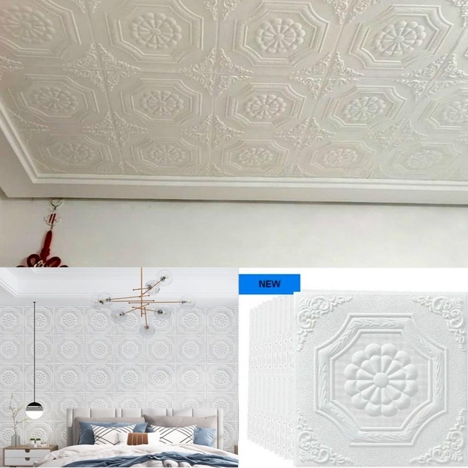 Giấy Dán Trần Nhà Trang Trí 3d Chống Nước Chống Ẩm Chịu Được Nhiệt Độ Cao