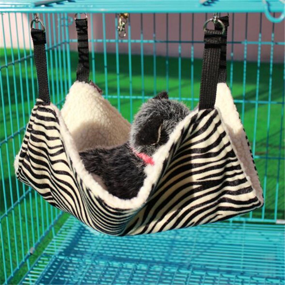 YIYU Võng treo hai mặt bằng vải lông cừu mềm mại có thể tháo rời dành cho thú cưng chuột hamster/mèo cưng 1 lần