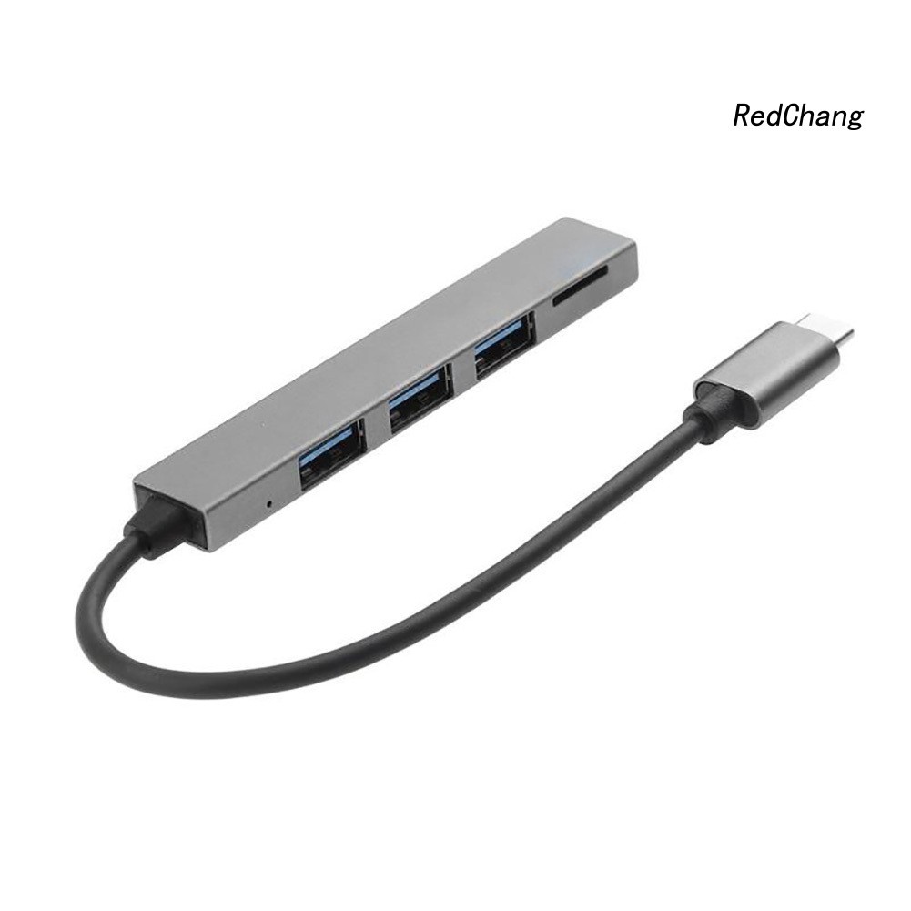 Thiết bị đa cổng kết nối 4 trong 1 từ cổng type-C 3.1 thành cổng đọc thẻ TF / USB-3.0