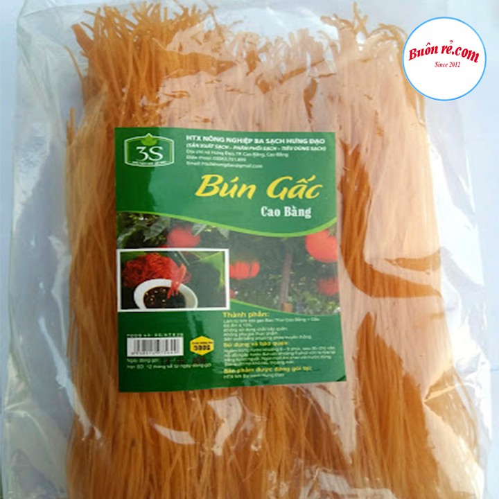 Bún Gấc Cao Bằng( nông sản sạch AThai) 500g sợi bún màu cam đẹp mắt - 00010