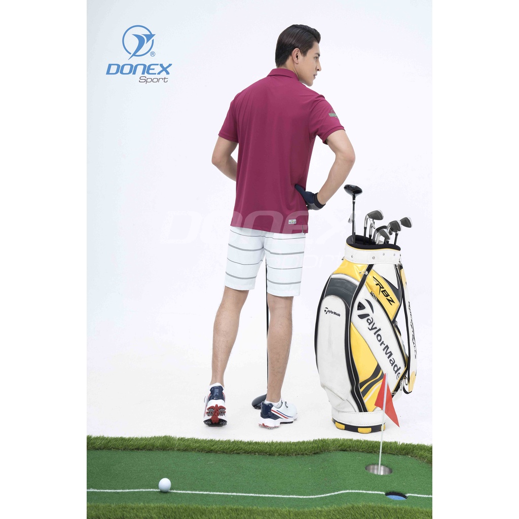 Áo Golf Thể Thao Nam Donexpro, Vải Thun Lạnh Hút Ẩm, Thoát Hơi, Chống Tia, Cổ Trụ UV MC - 9060