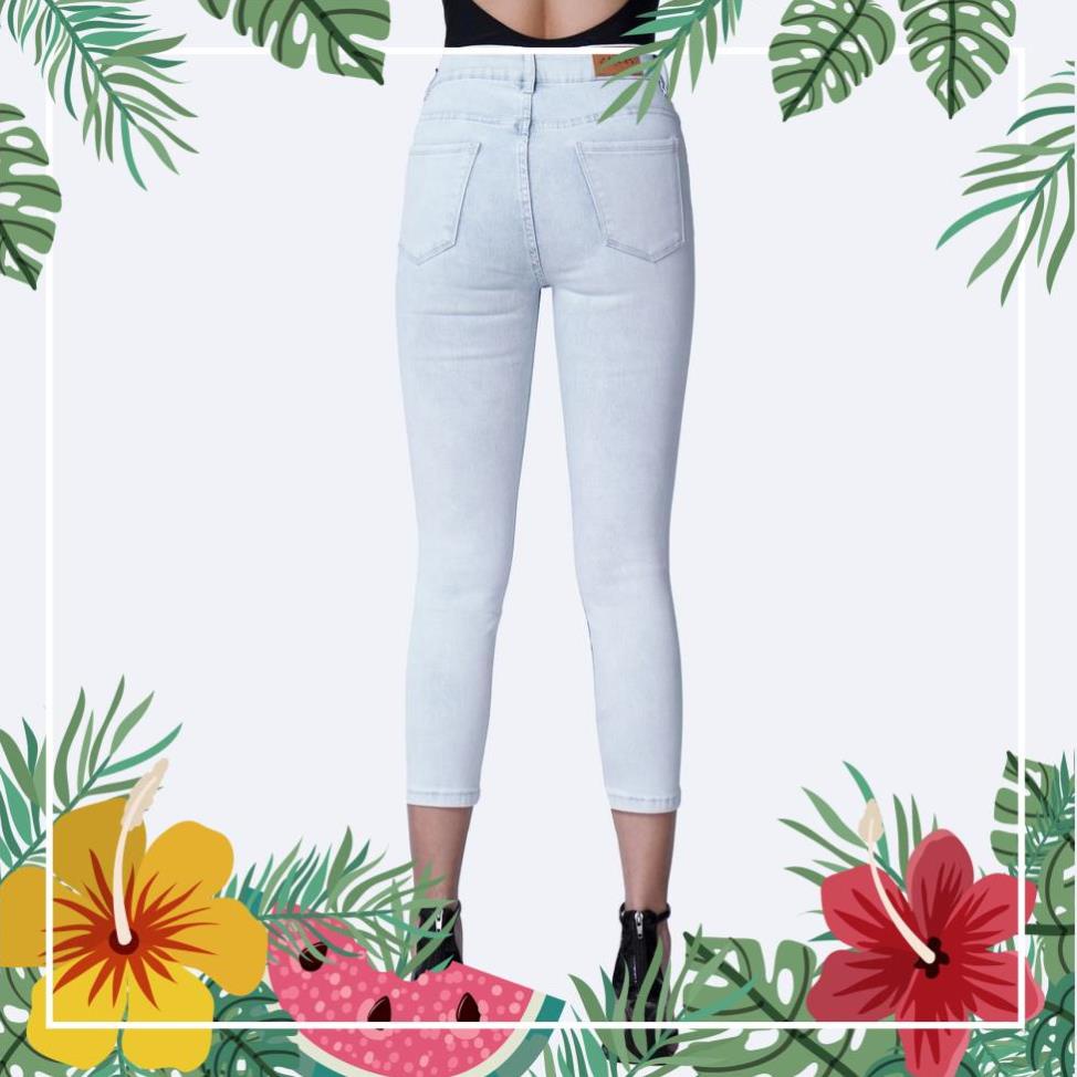 Sale Tết- Quần Jean Nữ Lửng Aaa Jeans Skinny Lưng Cao Nhiều Màu az1 * ) ,