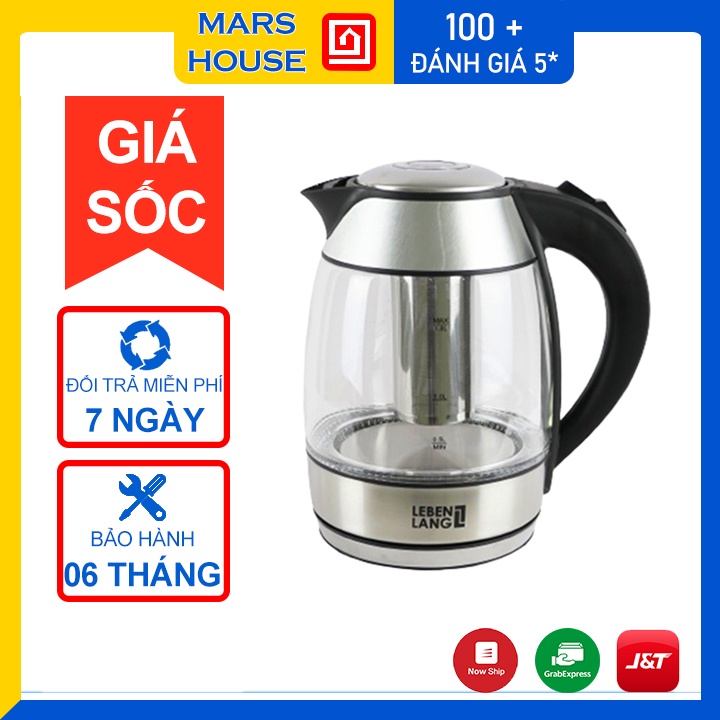 Ấm Đun Nước Siêu Tốc Thái Lan JIPLAI 1,8 - 2,5 L - Bình Đun Nước Siêu Tốc Lõi Inox 2 Lớp Siêu Bền, Bảo Hành 12 Tháng