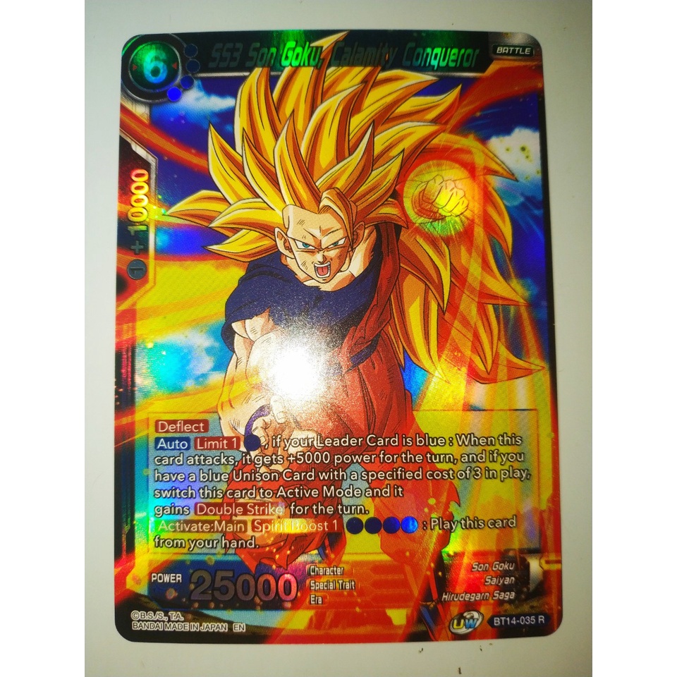 Thẻ bài Dragonball - TCG - SS3 Son Goku, Calamity Conqueror / BT14-035'