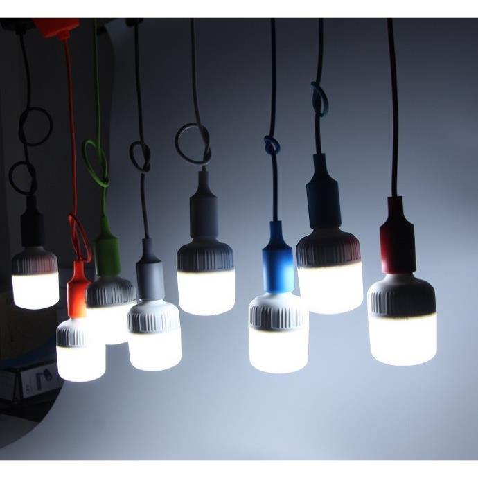 Bộ 8 dây đèn thả trang trí bóng led búp trụ 25w