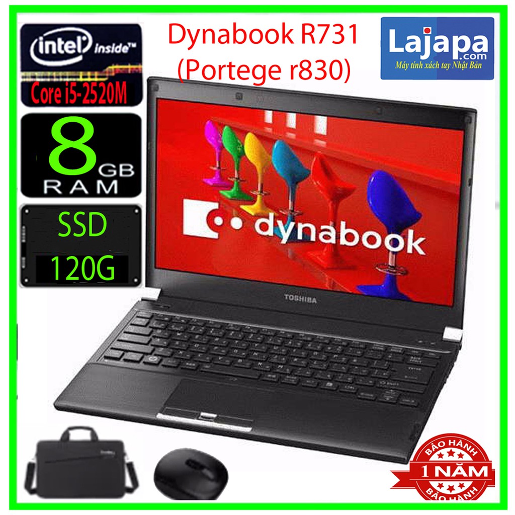 Máy tính Toshiba Dynabook  R731(Portege r830) LAJAPA-Laptop Nhật Bản giá rẻ core i5 phù hợp học online, văn phòng
