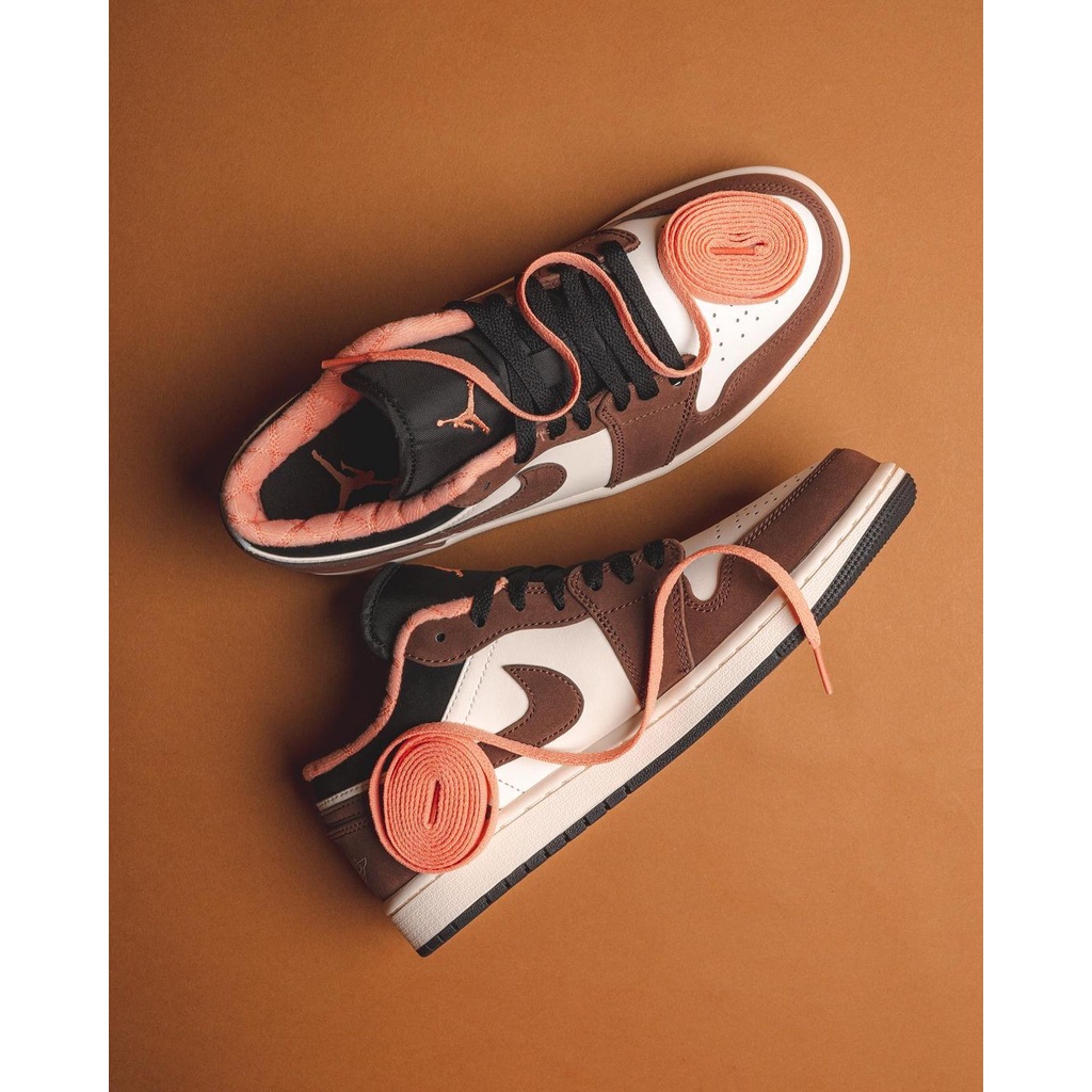 Giày sneaker nam nữ Nike Jordan 1 Low Mocha Brown chính hãng 100%