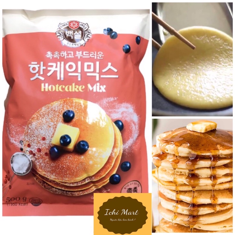 Bột trộn sẵn pancake (hotcake) Beksul 500g,Nguyên liệu làm pancake
