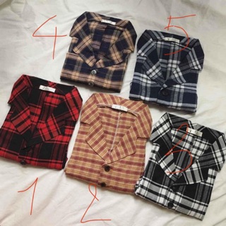 Set áo vest chân váy kẻ