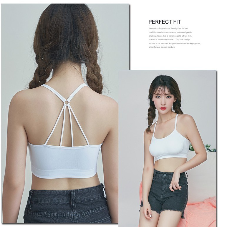 Áo lót học sinh cấp 2 cấp 3 cá tính dây quai chéo có lót tháo rời 1302 | BigBuy360 - bigbuy360.vn