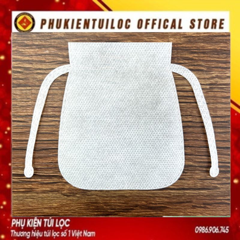 Combo 100 Túi lọc trà, cafe, thảo dược, bột có dây mẫu mới kích thước 8x9cm- Phukientuiloc.com