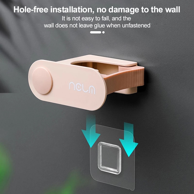 1 Giá Đỡ Cây Lau Nhà + Kẹp Treo Cây Lau Nhà Tiết Kiệm Không Gian Không Để Lại Dấu Tiện Dụng