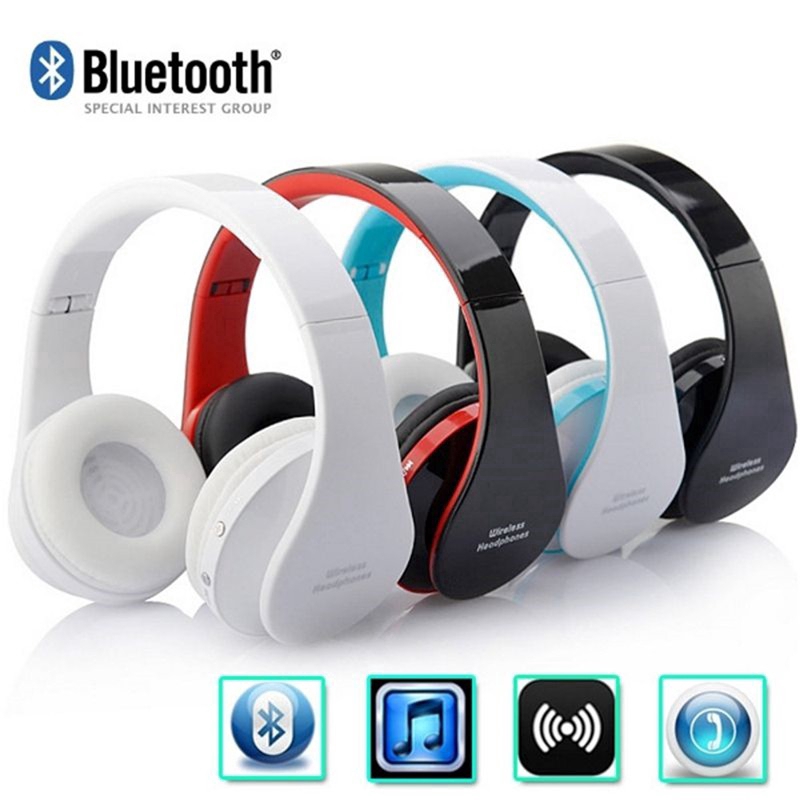 Tai nghe không dây Bluetooth Tai nghe có thể điều chỉnh Tai nghe trên tai Stereo Bass earbuds Với Mic