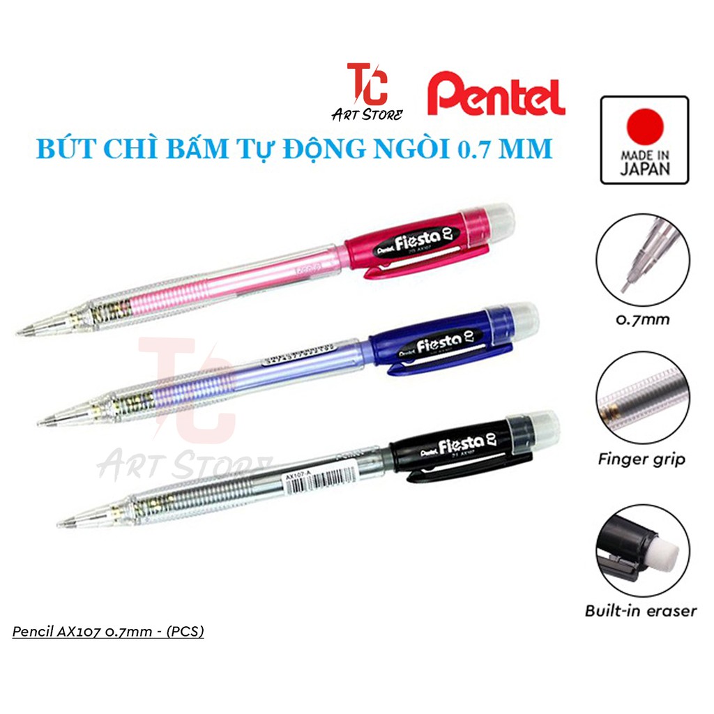 Chì bấm pentel, Chì bấm 0.7mm Fiesta AX107, Fiesta Mechanical Pencil 0.7mm - Dụng Cụ Vẽ Thành Công