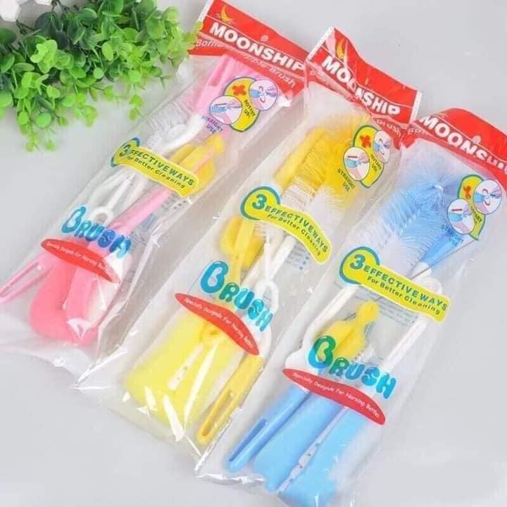 Bộ Cọ Rửa Bình Sữa 5 Chi Tiết-Cọ Rửa Bình Sữa, Núm Ti Và Ống Hút .TTLV