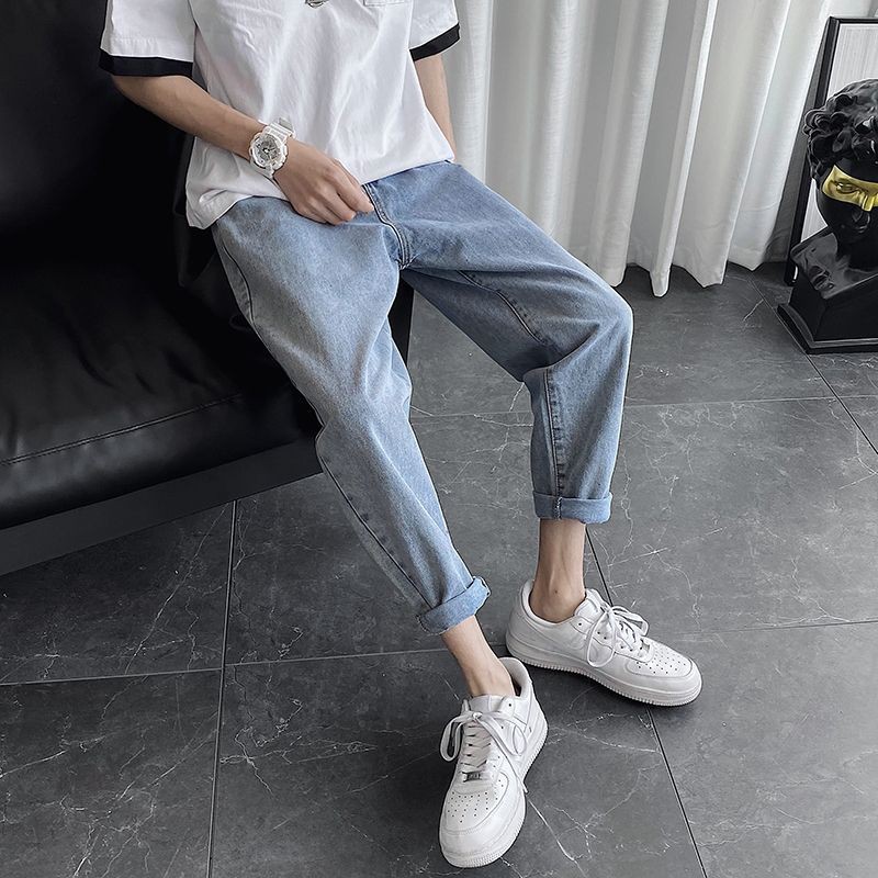 Quần Baggy jean nam ống suông rộng TR01