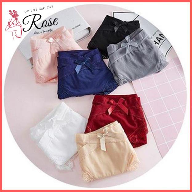 SET 5 Quần Lót Nữ Chất Ren Mỏng Quần Chíp CẠP CHÉO Siêu Sexy - Rose Q381