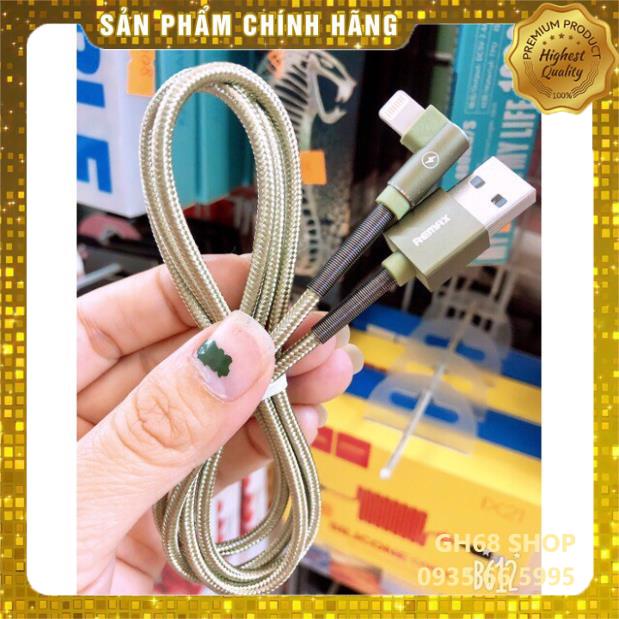 Cáp Sạc Iphone Chính Hãng Remax RC-119i - Dây Sạc Nhanh 2.4A Quặp Chữ L Chống Gãy Tiện Lợi Chơi Game, Xem phim Dài 1M
