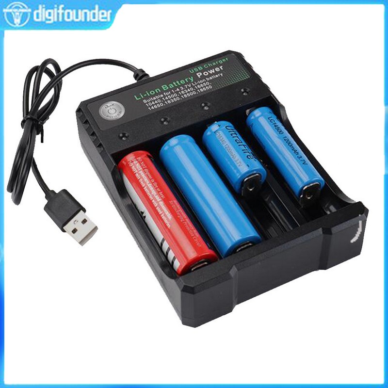 Bộ Sạc Pin Bốn Khe DIGIFOUNDER Cho 18650 18500 16340 14500 26650 B5C2