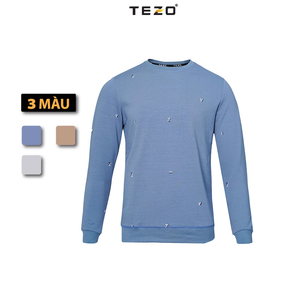 Áo Sweater nam TEZO  nỉ nam cổ tròn chất liệu cotton 3 màu trẻ trung 2111ANOT02