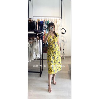 Đầm B.anana Republic hoa vàng