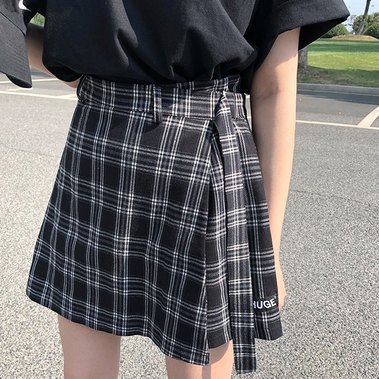Chân Váy Sọc Ca Rô Lưng Cao Thời Trang Hàn Quốc Cá Tính | BigBuy360 - bigbuy360.vn