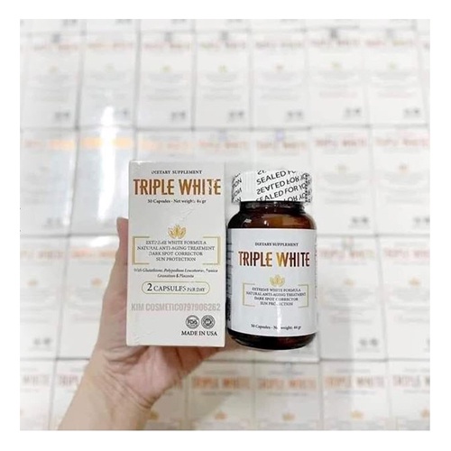 ✅  VIÊN UỐNG TRẮNG DA TRIPLE WHITE - VIÊN UỐNG GLUTATHION 1200MG ,TRẮNG DA, MỜ NÁM, GIẢM THÂM