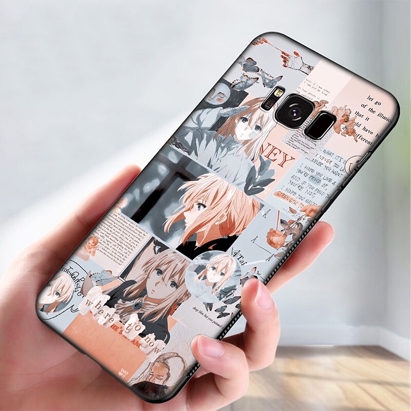 Ốp điện thoại mềm họa tiết anime Violet Evergarden cho Samsung Galaxy A9 A8 A7 A6 A8+ A6+ Plus 2018 Quantum 2 M20 M30 96SF