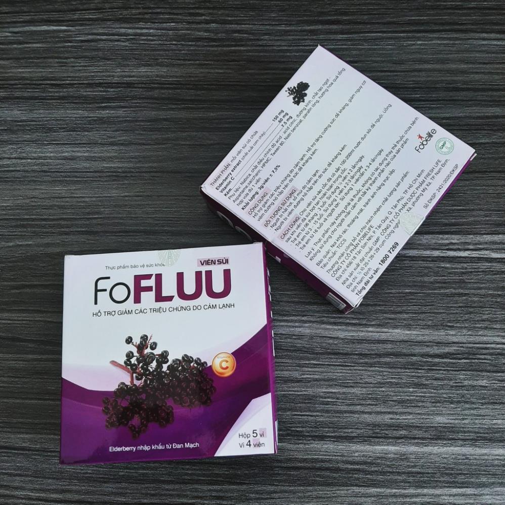 FOFLUU - Viên sủi hỗ trợ giảm triệu chứng cảm lạnh (Hộp 20 viên)