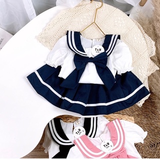 SET52- Váy cho bé, set đồng phục nữ sinh bé gái kiểu Hàn Quốc cho bé từ 12-25kg, Richkid123