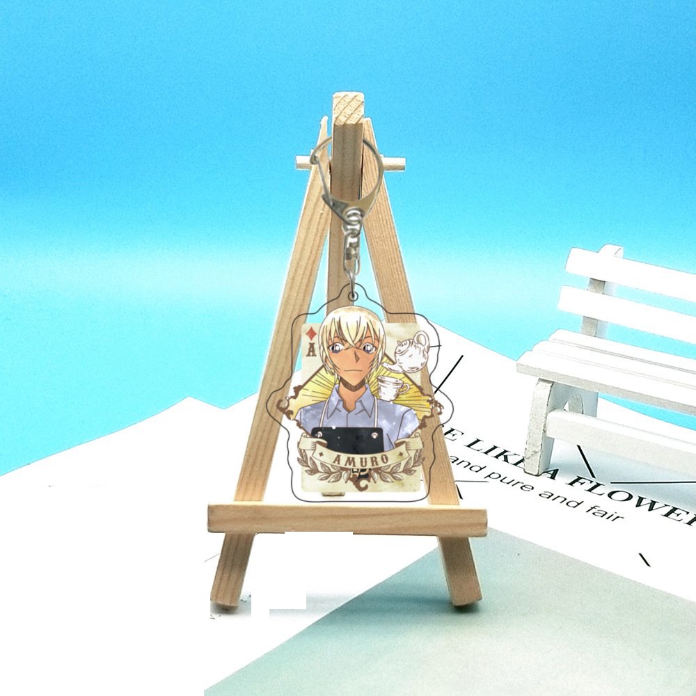 ( Mica trong acrylic ) Móc khóa THÁM TỬ LỪNG DANH CONAN Detective Conan ver CARD anime chibi dễ thương xinh xắn